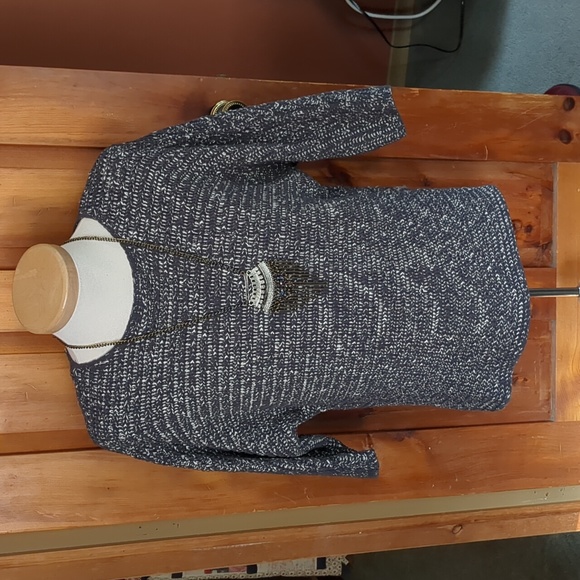 JONES NEW YORK*  batwing gray sweater soft and comfortable 3/4 sleeve - Picture 1 of 7